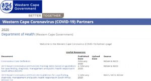 Welcome to the Western Cape Coronavirus (COVID-19) Partners page!